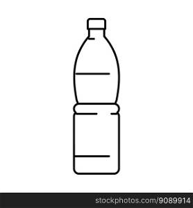 drink water plastic bottle line icon vector. drink water plastic bottle sign. isolated contour symbol black illustration. drink water plastic bottle line icon vector illustration