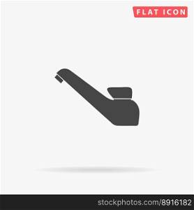 Drinking faucet. Simple flat black symbol with shadow on white background. Vector illustration pictogram