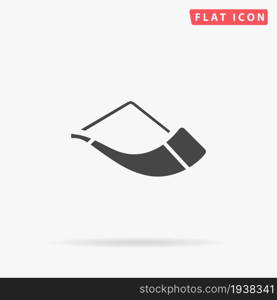 Drinking Horn flat vector icon. Hand drawn style design illustrations.. Drinking Horn flat vector icon