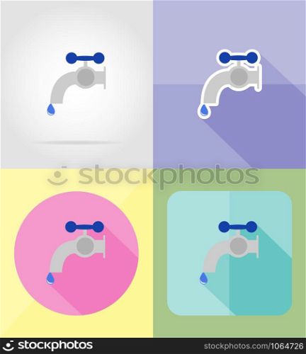 drinking water flat icons vector illustration isolated on background
