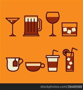 drinks & beverages icons set