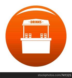 Drinks selling icon. Simple illustration of drinks selling vector icon for any design orange. Drinks selling icon vector orange