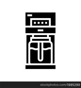 drip coffee brewing machine glyph icon vector. drip coffee brewing machine sign. isolated contour symbol black illustration. drip coffee brewing machine glyph icon vector illustration
