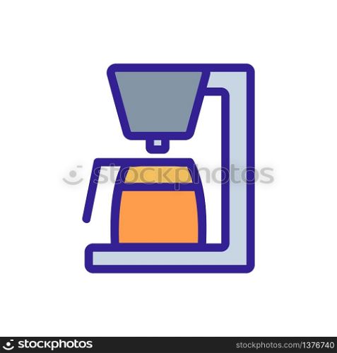 drip coffee maker icon vector. drip coffee maker sign. color symbol illustration. drip coffee maker icon vector outline illustration