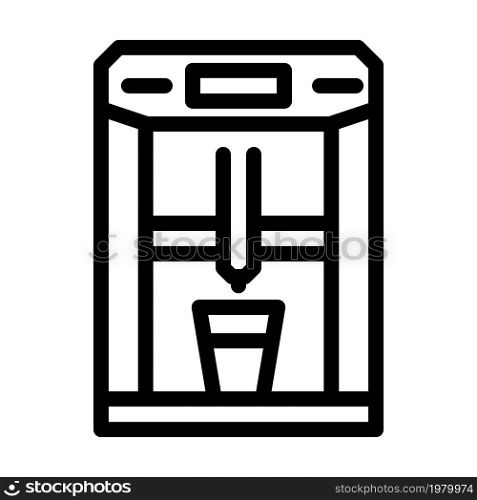 drip filtration coffee machine equipment line icon vector. drip filtration coffee machine equipment sign. isolated contour symbol black illustration. drip filtration coffee machine equipment line icon vector illustration
