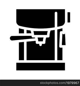 drip filtration coffee machine glyph icon vector. drip filtration coffee machine sign. isolated contour symbol black illustration. drip filtration coffee machine glyph icon vector illustration