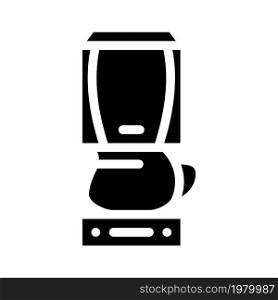 drip filtration electric coffee machine device glyph icon vector. drip filtration electric coffee machine device sign. isolated contour symbol black illustration. drip filtration electric coffee machine device glyph icon vector illustration