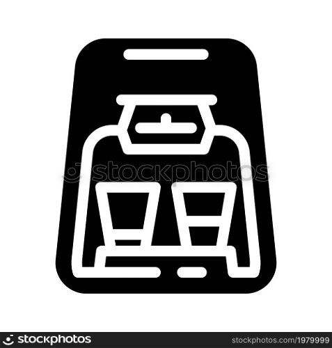drip filtration electronic coffee machine glyph icon vector. drip filtration electronic coffee machine sign. isolated contour symbol black illustration. drip filtration electronic coffee machine glyph icon vector illustration