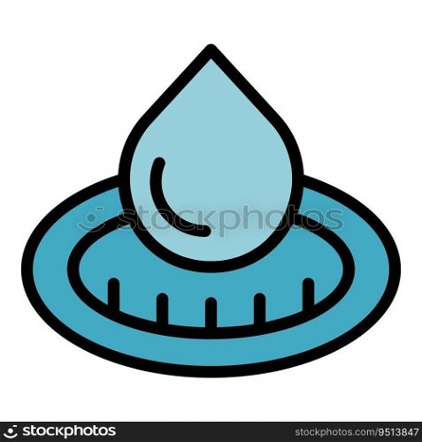 Drip irrigation system icon outline vector. Water garden. Automatic farm color flat. Drip irrigation system icon vector flat