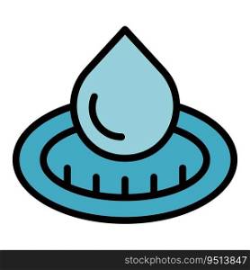 Drip irrigation system icon outline vector. Water garden. Automatic farm color flat. Drip irrigation system icon vector flat