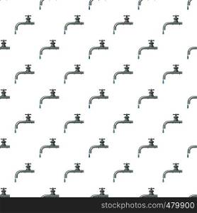 Dripping faucet pattern seamless repeat in cartoon style vector illustration. Dripping faucet pattern