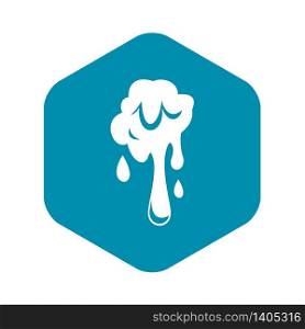 Dripping slime icon. Simple illustration of dripping slime vector icon for web. Dripping slime icon, simple style