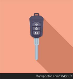 Drive car key icon flat vector. Remote button. Digital system. Drive car key icon flat vector. Remote button