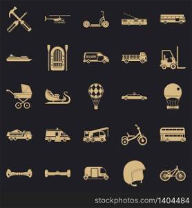 Drive icons set. Simple set of 25 drive vector icons for web for any design. Drive icons set, simple style