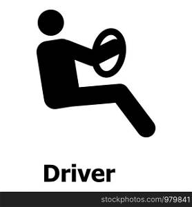 Driver icon. Simple illustration of driver vector icon for web. Driver icon, simple style