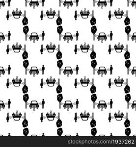 Driverless car object detection pattern seamless background texture repeat wallpaper geometric vector. Driverless car object detection pattern seamless vector