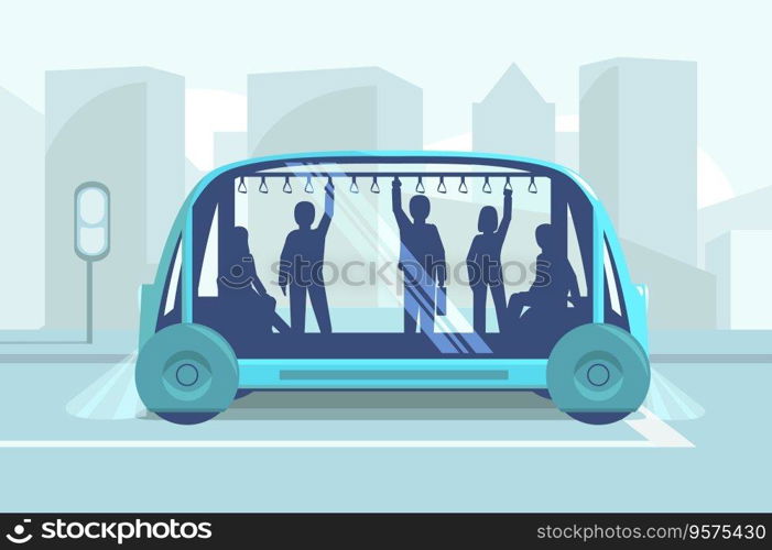 Driverless car technology vector image