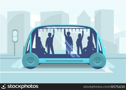 Driverless car technology vector image