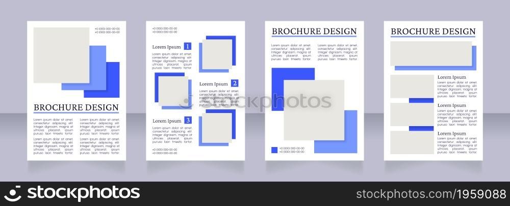 Driving school promotional blank brochure layout design. Vertical poster template set with empty copy space for text. Premade corporate reports collection. Editable flyer paper pages. Driving school promotional blank brochure layout design