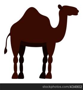 Dromedary camel icon flat isolated on white background vector illustration. Dromedary camel icon isolated