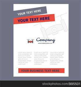Drone camera Title Page Design for Company profile ,annual report, presentations, leaflet, Brochure Vector Background