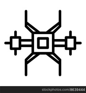 Drone flight icon outline vector. Camera photography. Drone control. Drone flight icon outline vector. Camera photography