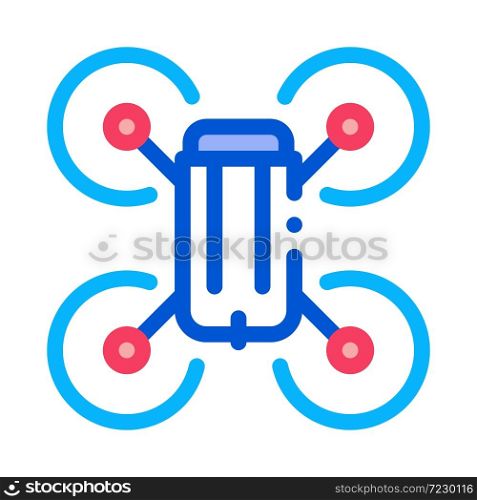 drone flying toy icon vector. drone flying toy sign. color symbol illustration. drone flying toy icon vector outline illustration