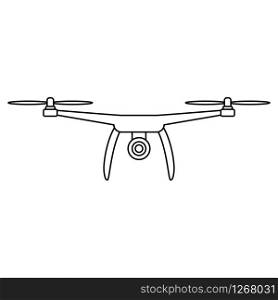 drone icon black on white background vector illustration