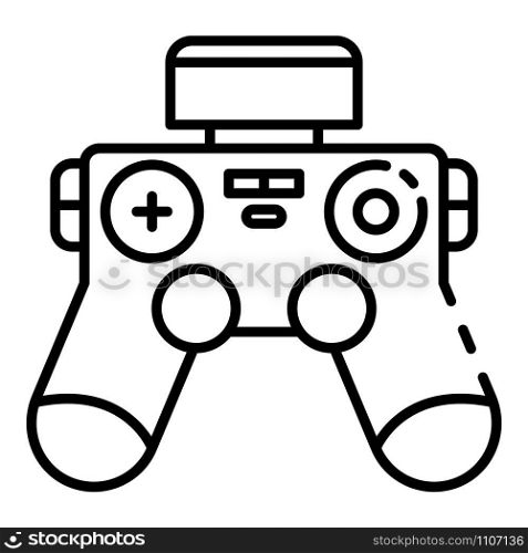 Drone joystick icon. Outline drone joystick vector icon for web design isolated on white background. Drone joystick icon, outline style