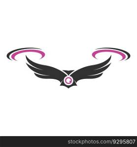 Drone logo icon design illustration