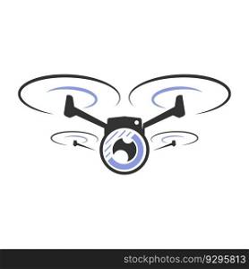 Drone logo icon design illustration