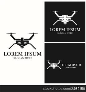 Drone logo vector icon design illustration