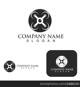 Drone logo vector icon design illustration
