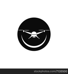 Drone logo vector icon template