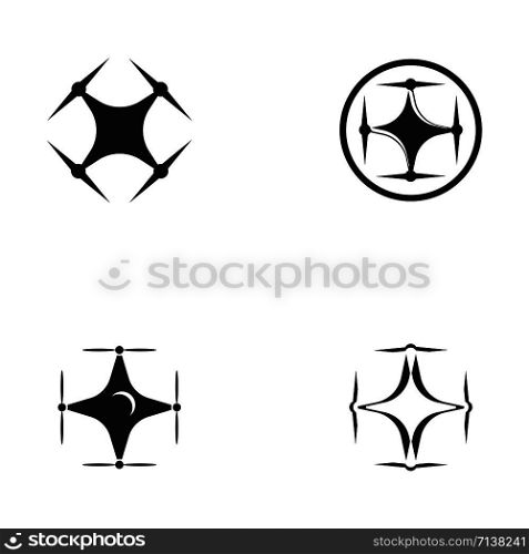 Drone logo vector icon template