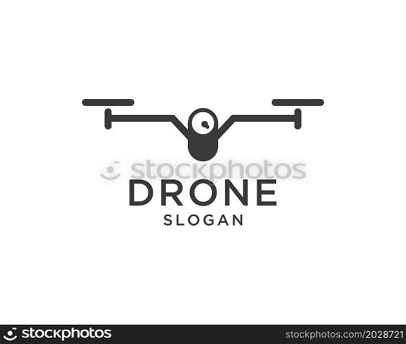 drone logo vector simple design template