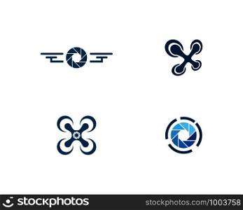 Drone logo vector template