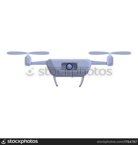 Drone technology helicopter icon. Cartoon of Drone technology helicopter vector icon for web design isolated on white background. Drone technology helicopter icon, cartoon style