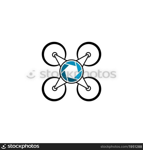 Drone vector icon design illustration template