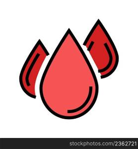 drop blood color icon vector. drop blood sign. isolated symbol illustration. drop blood color icon vector illustration