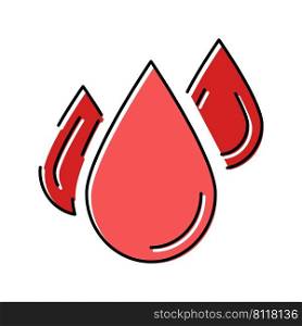 drop blood color icon vector. drop blood sign. isolated symbol illustration. drop blood color icon vector illustration