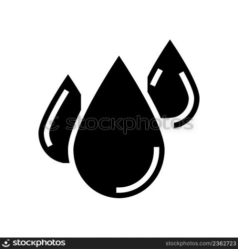 drop blood glyph icon vector. drop blood sign. isolated contour symbol black illustration. drop blood glyph icon vector illustration