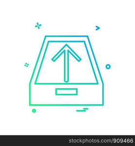 Drop box icon design vector