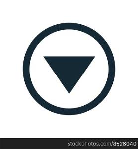 Drop down Icon Vector Logo Template