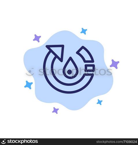 Drop, Ecology, Environment, Nature, Recycle Blue Icon on Abstract Cloud Background