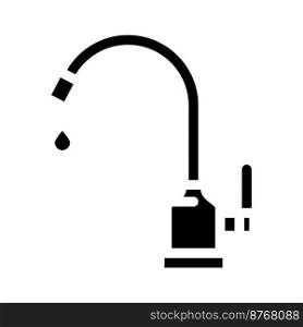 drop faucet water glyph icon vector. drop faucet water sign. isolated symbol illustration. drop faucet water glyph icon vector illustration
