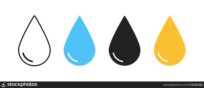 Drop icon, great design for any purposes. Water vector icon in flat style.