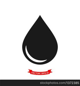 drop icon, water drop icon in trendy flat design