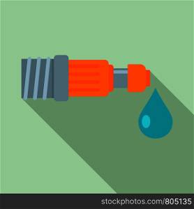 Drop irrigation pipe icon. Flat illustration of drop irrigation pipe vector icon for web design. Drop irrigation pipe icon, flat style