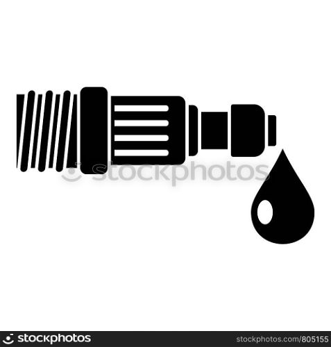 Drop irrigation pipe icon. Simple illustration of drop irrigation pipe vector icon for web design isolated on white background. Drop irrigation pipe icon, simple style